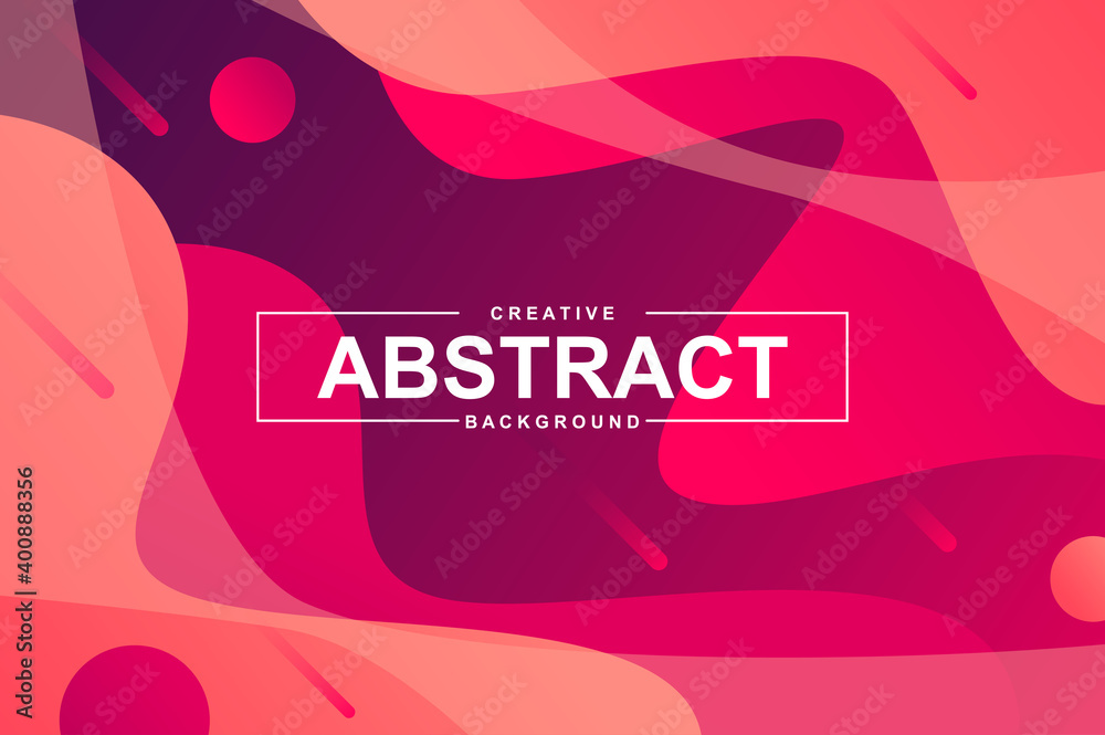 Fototapete abstract design with dynamic liquid shapes. colorful fluid style background for landing page, web ba
