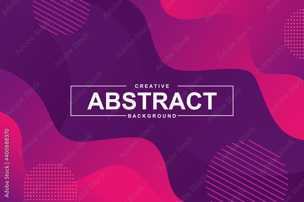Fototapete abstract design with dynamic liquid shapes. colorful fluid style background for landing page, web ba
