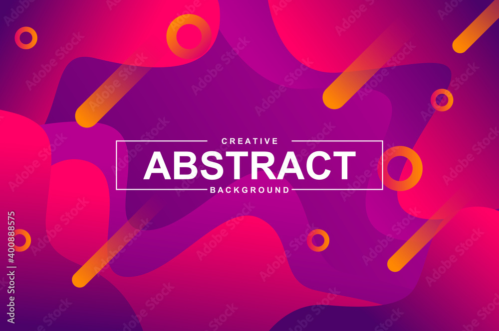 Fototapete abstract design with dynamic liquid shapes. colorful fluid style background for landing page, web ba