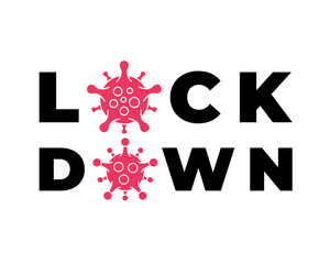 Coronavirus lockdown symbol. Coronavirus pandemic puts countries on lockdown . World Pandemic