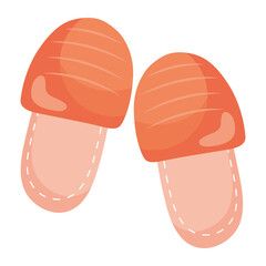 flip flops hygge style icon vector illustration design