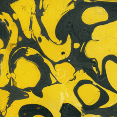 Colorful marble ink texture on watercolor paper background. Marble stone image. Bath bomb effect. Psychedelic biomorphic art.