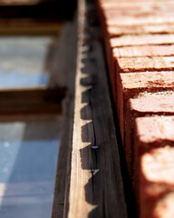 old brick window frame