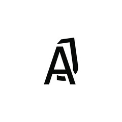 aj letter vector logo design