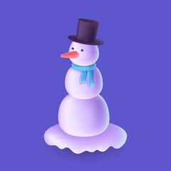 Snowman illustration cute image character