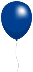 Colorful helium balloon vector illustration ( blue )