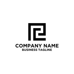 Initials PC logo vector