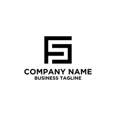 Initials FS logo vector