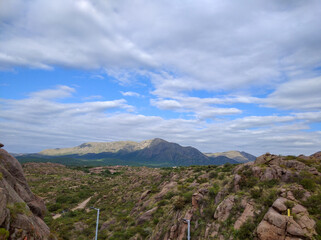 landscape with mountains and sky