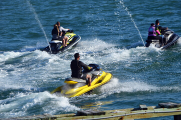 jet skis in action