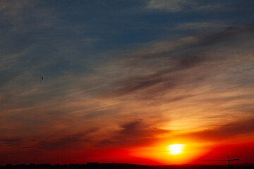 Sunset in soft light