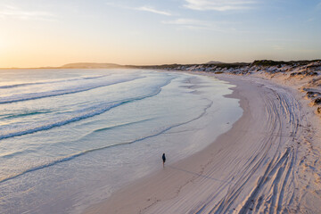 Beautiful sunset over Wharton Beach in Esperance, Western Australia. 