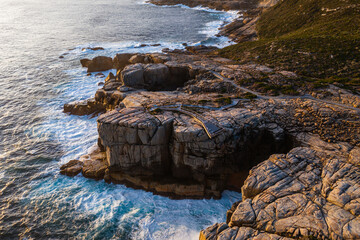 Sunset over the natural gap in Albany, Western Australia. 