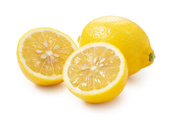 Lemons on a white background