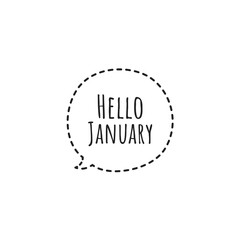 Fototapeta premium ''Hello January'' Lettering