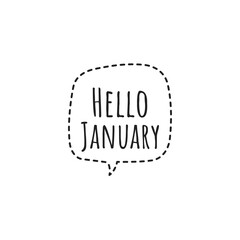 ''Hello January'' Lettering
