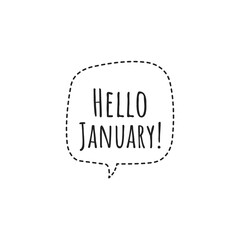 ''Hello January'' Lettering
