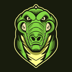 crocodile head vector illustration design