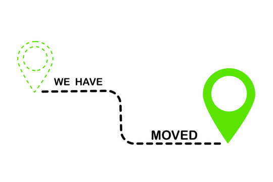 Have moved route in 3d style. Vector icon. Doodle have moved route. Stock image. EPS 10.