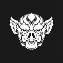 pig hand drawing vector illustration