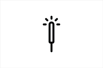 Ramadan Outline Icon - Fireworks