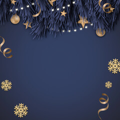 Fondo navideño de navidad con decoración