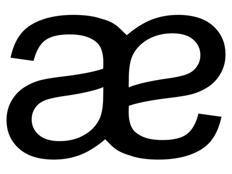 Basically flat logos use the letters AE, typographic art is applied to logos or initials of companies, institutions, business brands