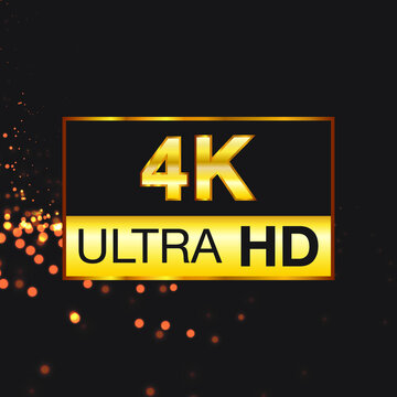 4K Ultra HD symbol, High definition 4K resolution mark. Eps10 vector illustration.