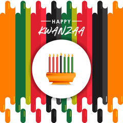 Happy Kwanzaa Vector Design For Banner Print and Greeting Background