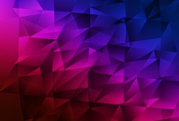 Dark Blue, Red vector pattern with polygonal style.