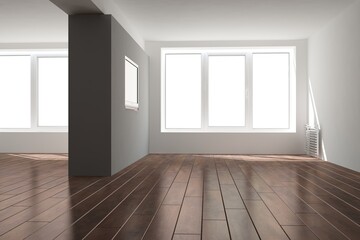 Obraz premium Modern interior design. 3D illustration