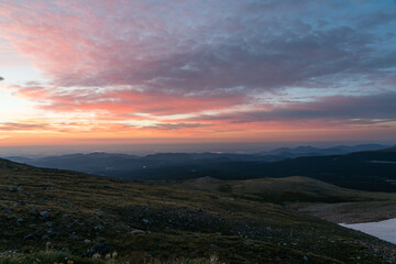 Fototapeta na wymiar Sunrise on Colorado's Mount Audubon