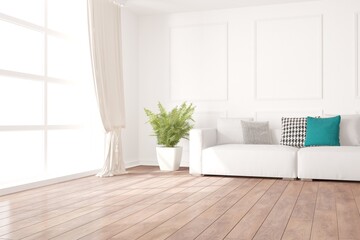 Modern interior design. 3D illustration