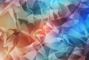 Light Blue, Yellow vector triangle mosaic texture.