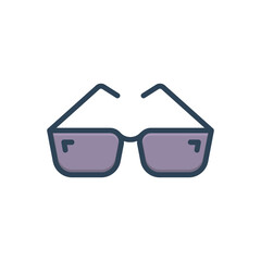 Color illustration icon for glasses