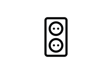 Real Estate Outline Icon - Electric Socket