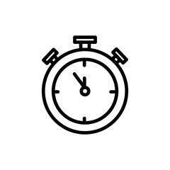Clock line icon. on time symbol. simple design editable. Design template vector