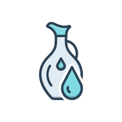 Color illustration icon for oil