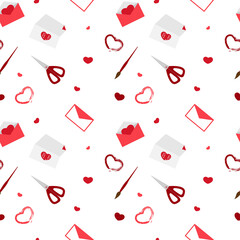 Seamless pattern with valentine theme