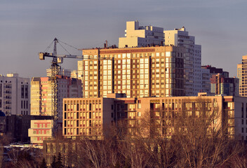 Multi storey buildings in Novosibirsk