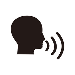 Human speaking icon vector illustration symbol