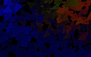 Dark Blue, Yellow vector template with crystals, triangles.