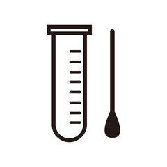 Swab Test Icon. Medical Check Symbol 