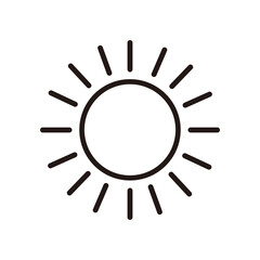 Sun icon vector illustration sign