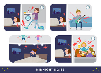 flat type Bun hair mom_Midnight noise