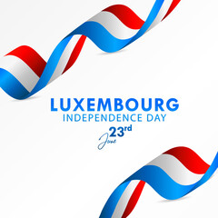 Luxembourg Independence Day Vector Design For Banner Print and Greeting Background