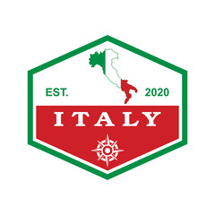 Italy Map Vector , Europe Logo