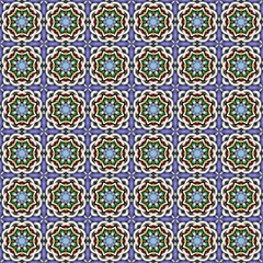 beautiful abstract geometric seamless pattern with beautiful multicolored fractal ornament