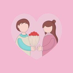 Valentine's day vector design concept