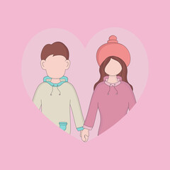 Valentine's day vector design concept